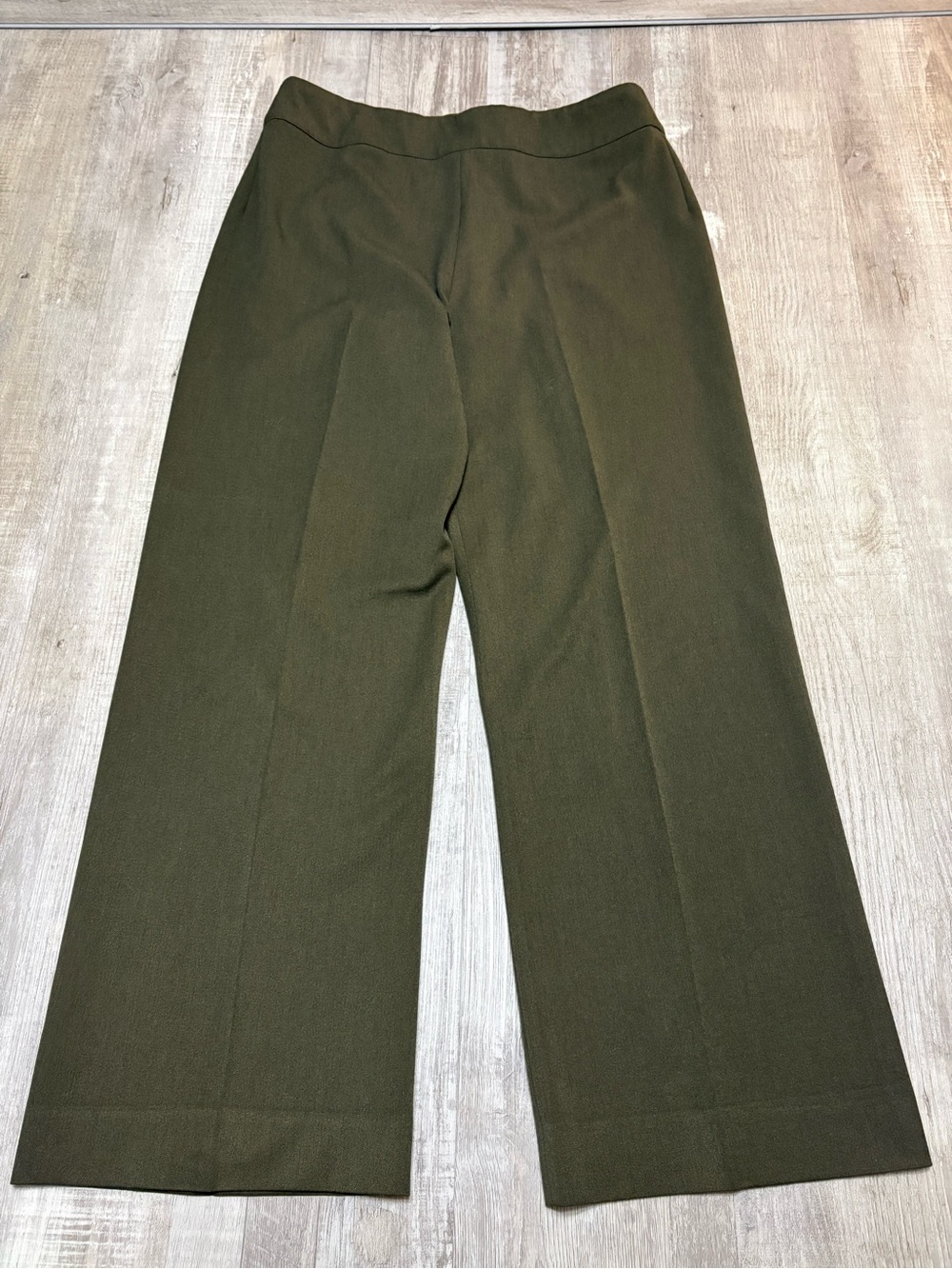 Thalian Olive Green Wide Leg Pants